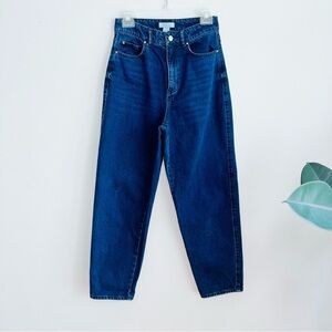 H&M dark wash high rise mom jeans